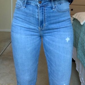 Extra high waisted Hollister denim skinny jeans